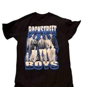 BSB Backstreet Boys Graphic T-Shirt Black Unisex M Music Vintage Tee